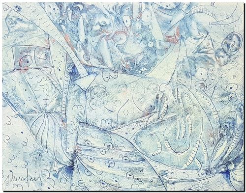 Peinture mixed media d'André Vereecken de 2004.
17