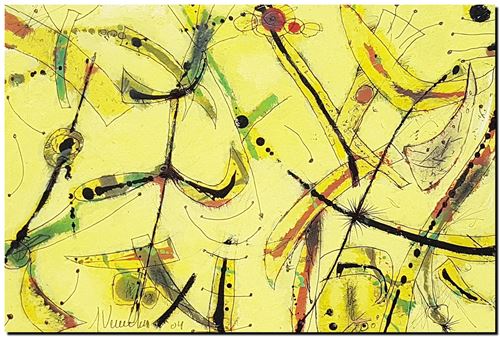 Peinture mixed media d'André Vereecken de 2004.
13