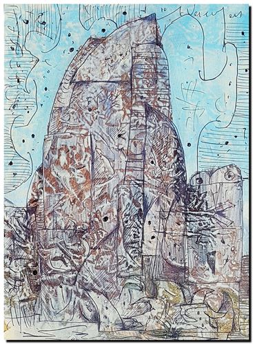 Schilderij mixed media van André Vereecken uit 2004.
