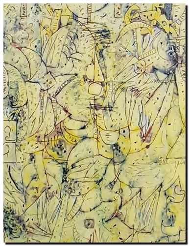 Schilderij mixed media van André Vereecken uit 2004 (circa)
5