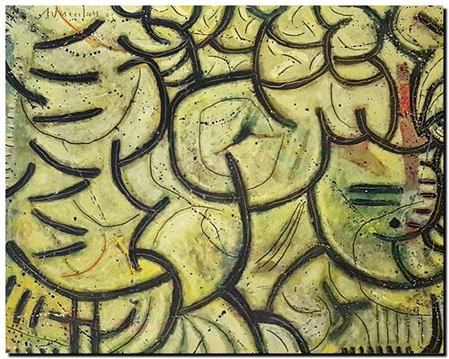 Peinture mixed media d'André Vereecken de 2005 (environ)
6