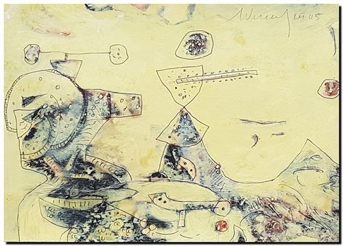 Peinture mixed media d'André Vereecken de 2005 (environ)
8