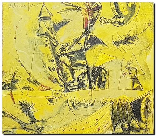 Peinture mixed media d'André Vereecken de 2005 (environ)
4