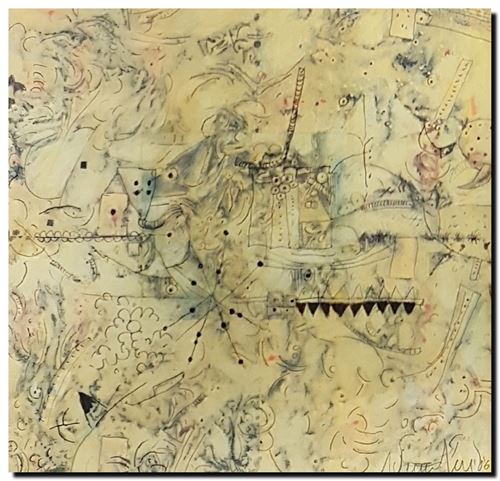 Schilderij mixed media van André Vereecken uit 2006.
20