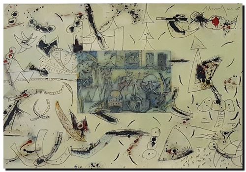 Schilderij mixed media van André Vereecken uit 2006.
18