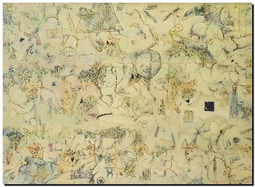 Schilderij mixed media van André Vereecken uit 2006.
17