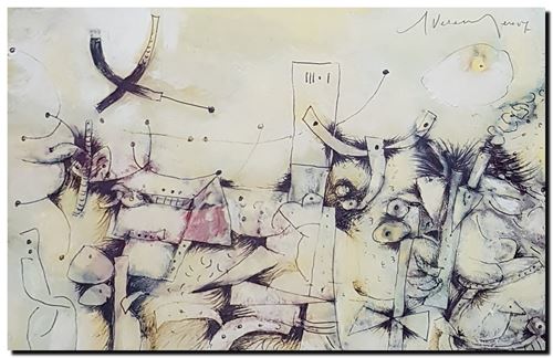 Peinture mixed media d'André Vereecken de 2007.
3