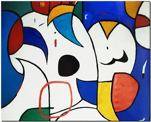 Kunstwerk abstract van schilder André Vereecken uit 2009 (circa)
10