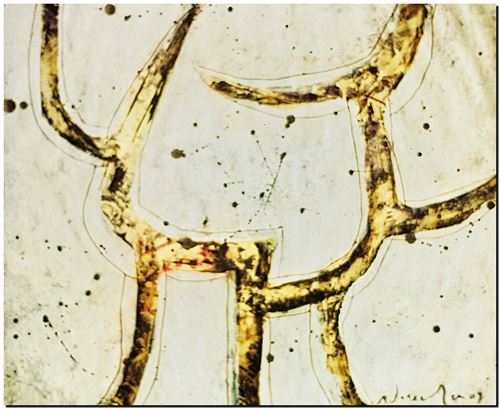 Peinture abstrait d'André Vereecken de 2009.
1