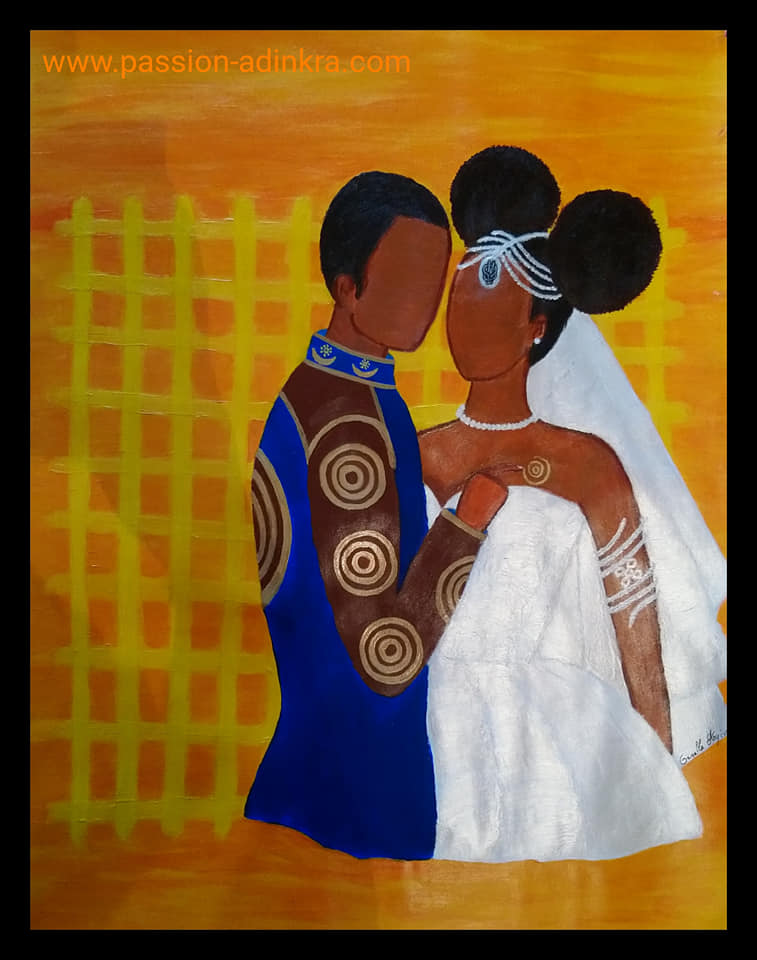 Kete Pa - Sign Your Name (2017) by Ornella Ayivi
Acrylic paint on 65x50cm paper