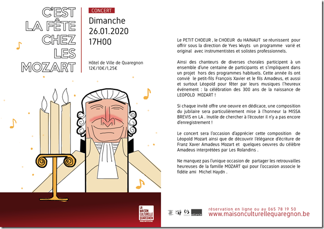 C'est la fête chez les Mozart - Quaregnon - 26/01/2020