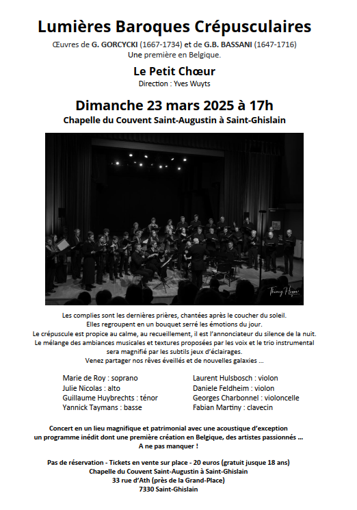 Lumières baroques crépusculaires - Saint-Ghislain - 23/03/2025