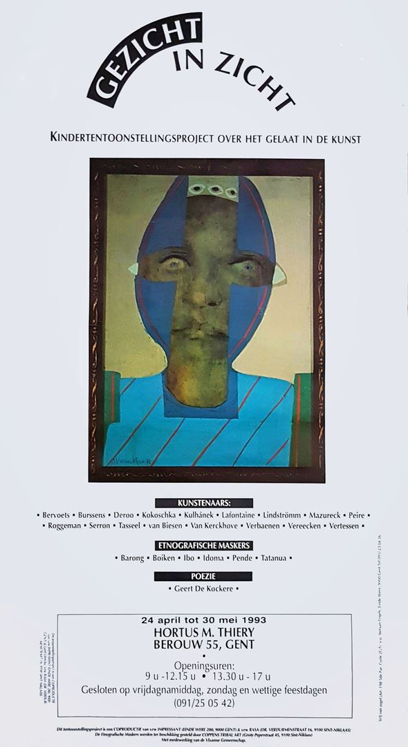 Tentoonstellingsaffiche REIZEND PROJEKT Gezicht in zicht 1993-1994
