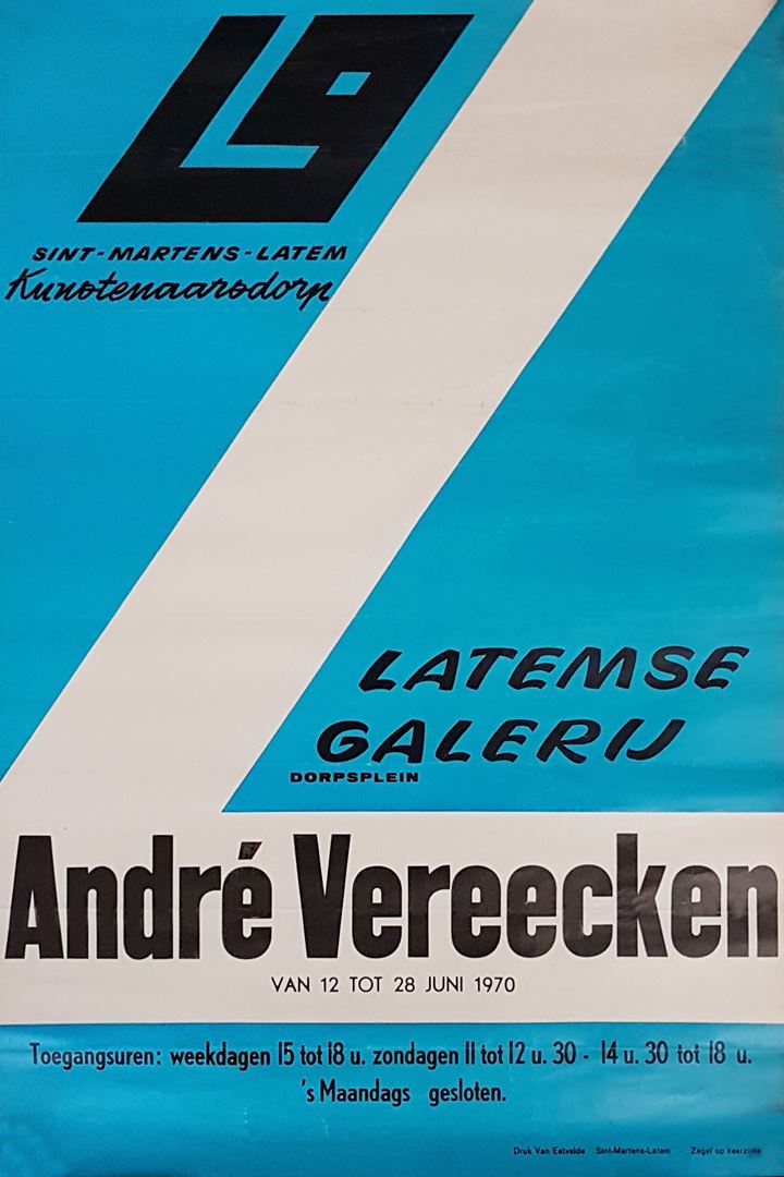 Tentoonstelling poster André Vereecken Latemse Galerij 1970

