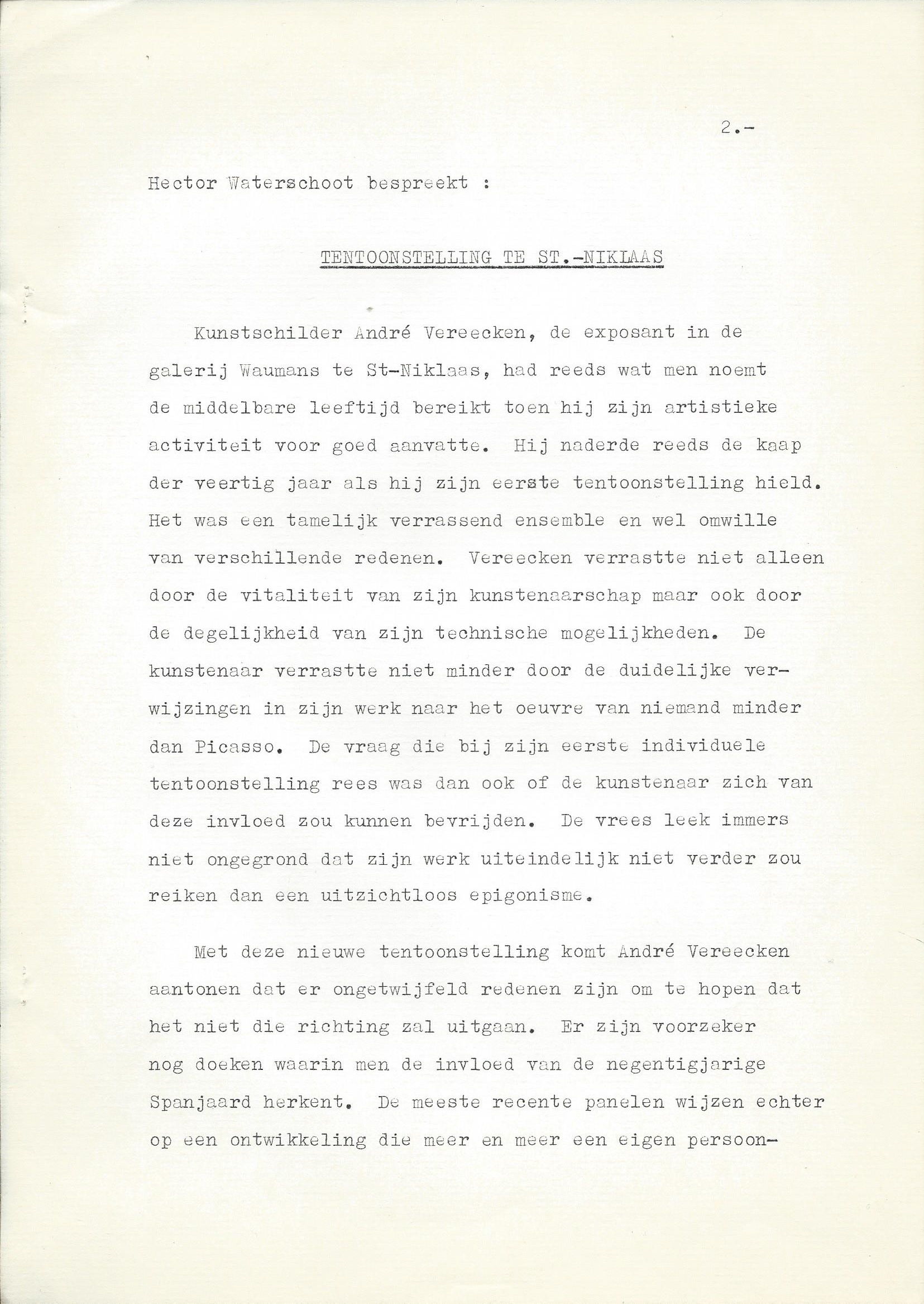 BRT radioprogramma De Zeven Kunsten met Hector Waterschoot - pagina 2